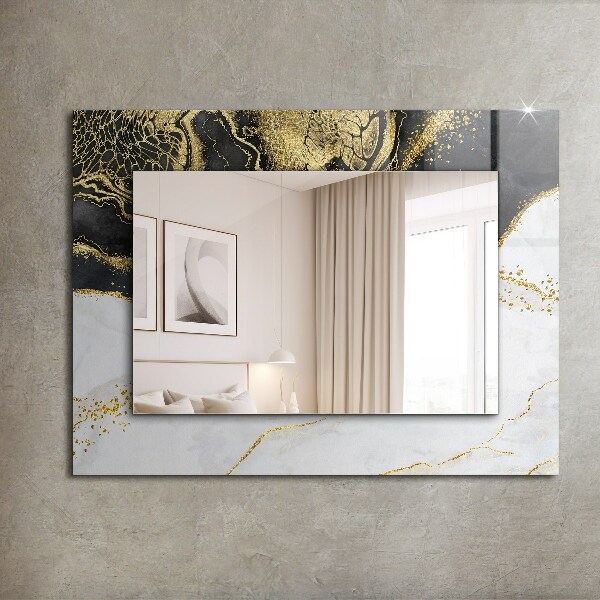Wall mirror decor Abstract art in gold