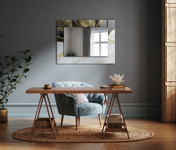 Wall mirror decor Abstract art in gold