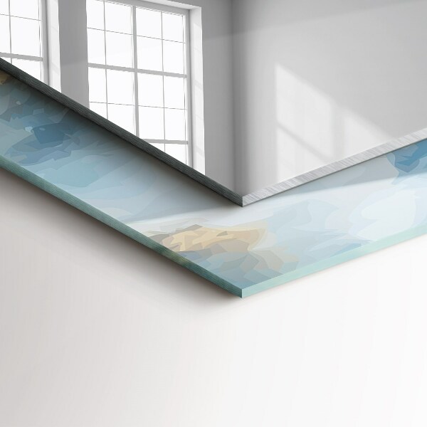 Wall mirror design Ethnic motif in colour