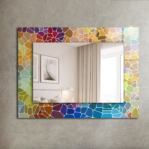 Wall mirror decor Flowers and leaves