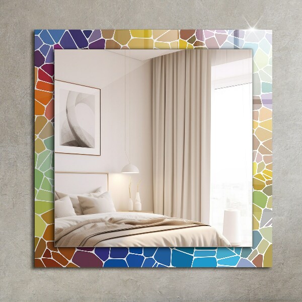 Wall mirror decor Flowers and leaves
