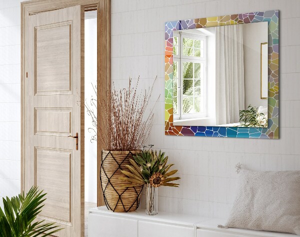 Wall mirror decor Flowers and leaves