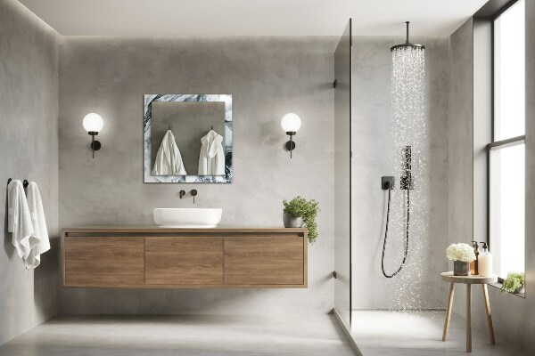 Mirror frame with print Autumn trees