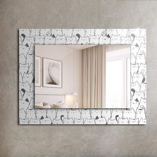 Wall mirror design Tukan jungle leaves