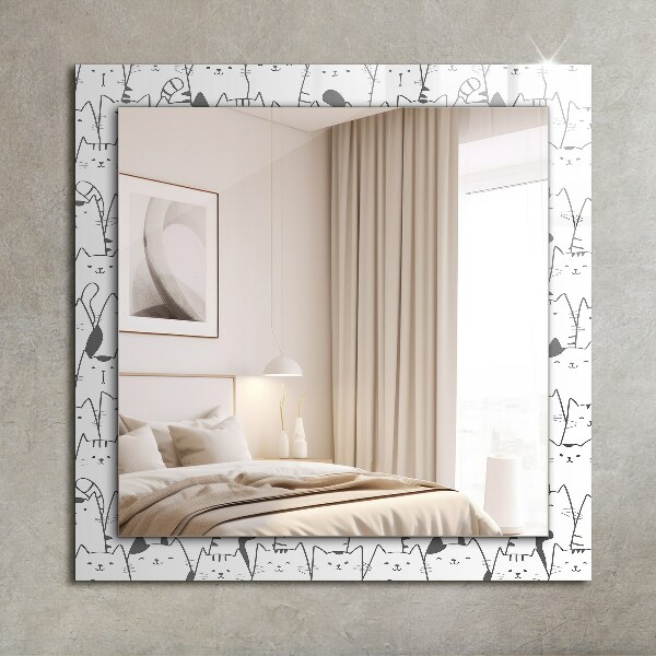 Wall mirror design Tukan jungle leaves