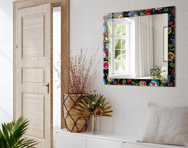 Mirror frame with print Flowers and fruits