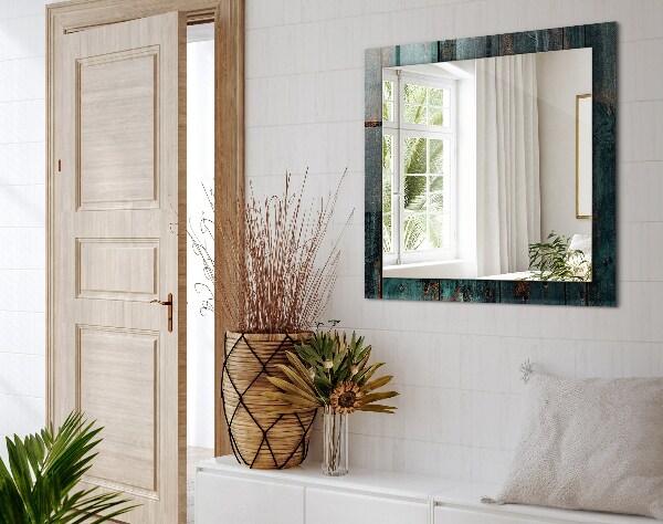 Wall mirror decor Coloured tropical leaves