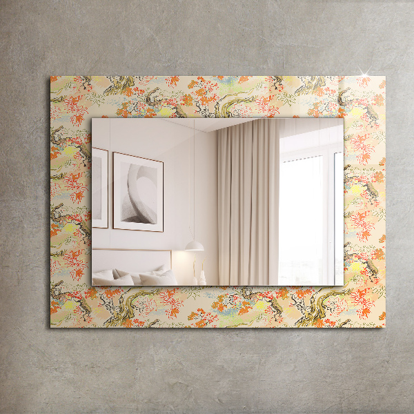 Wall mirror decor Black and white geometric pattern