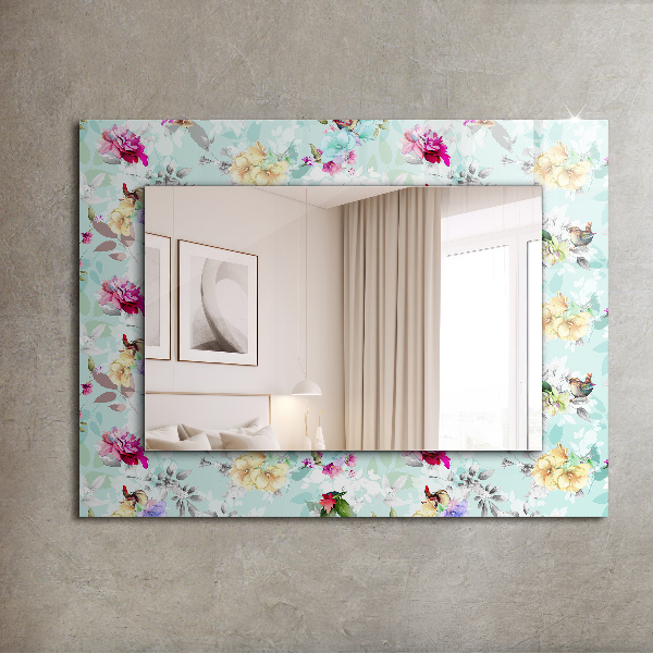 Mirror frame with print Volcanic lava