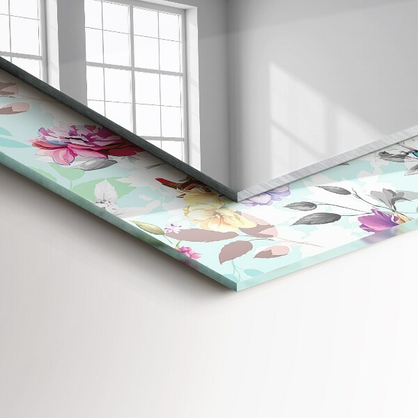 Mirror frame with print Volcanic lava