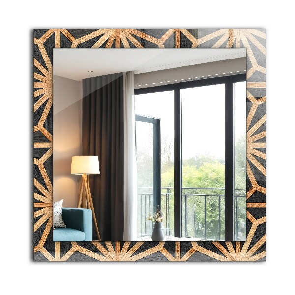 Printed mirror Geometric pattern in bone