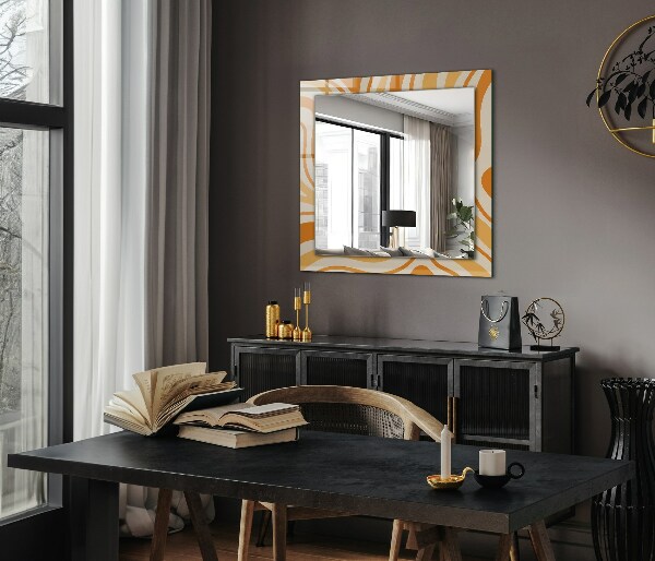 Wall mirror decor Black and grey motif