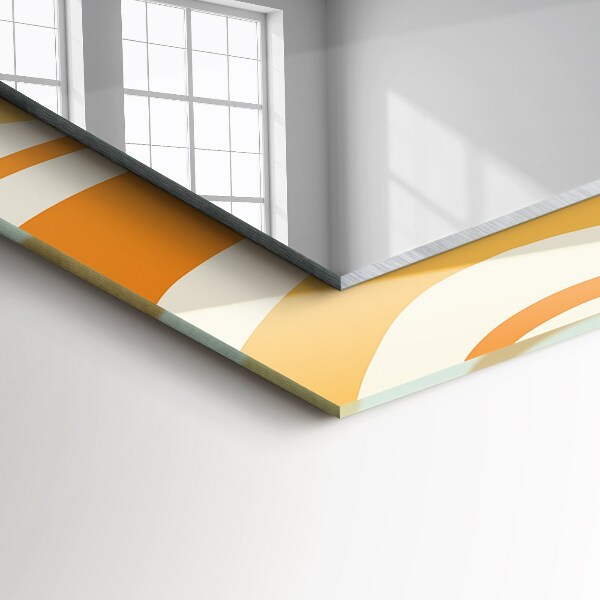 Wall mirror decor Black and grey motif