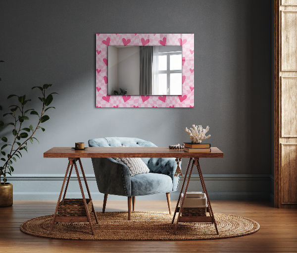Wall mirror decor Pink cups