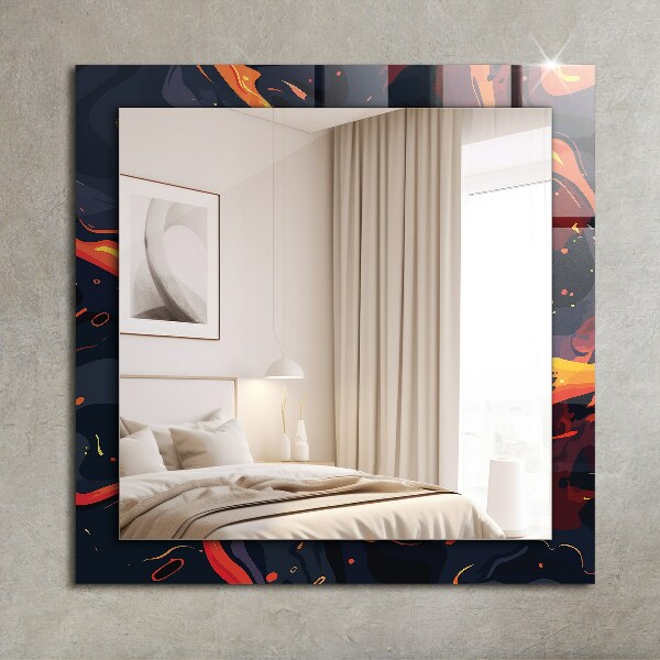 Decorative mirror Volcanic lava