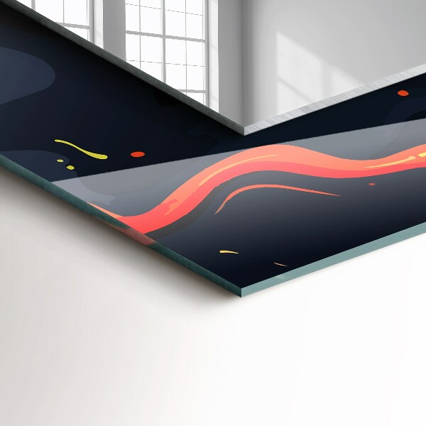 Decorative mirror Volcanic lava