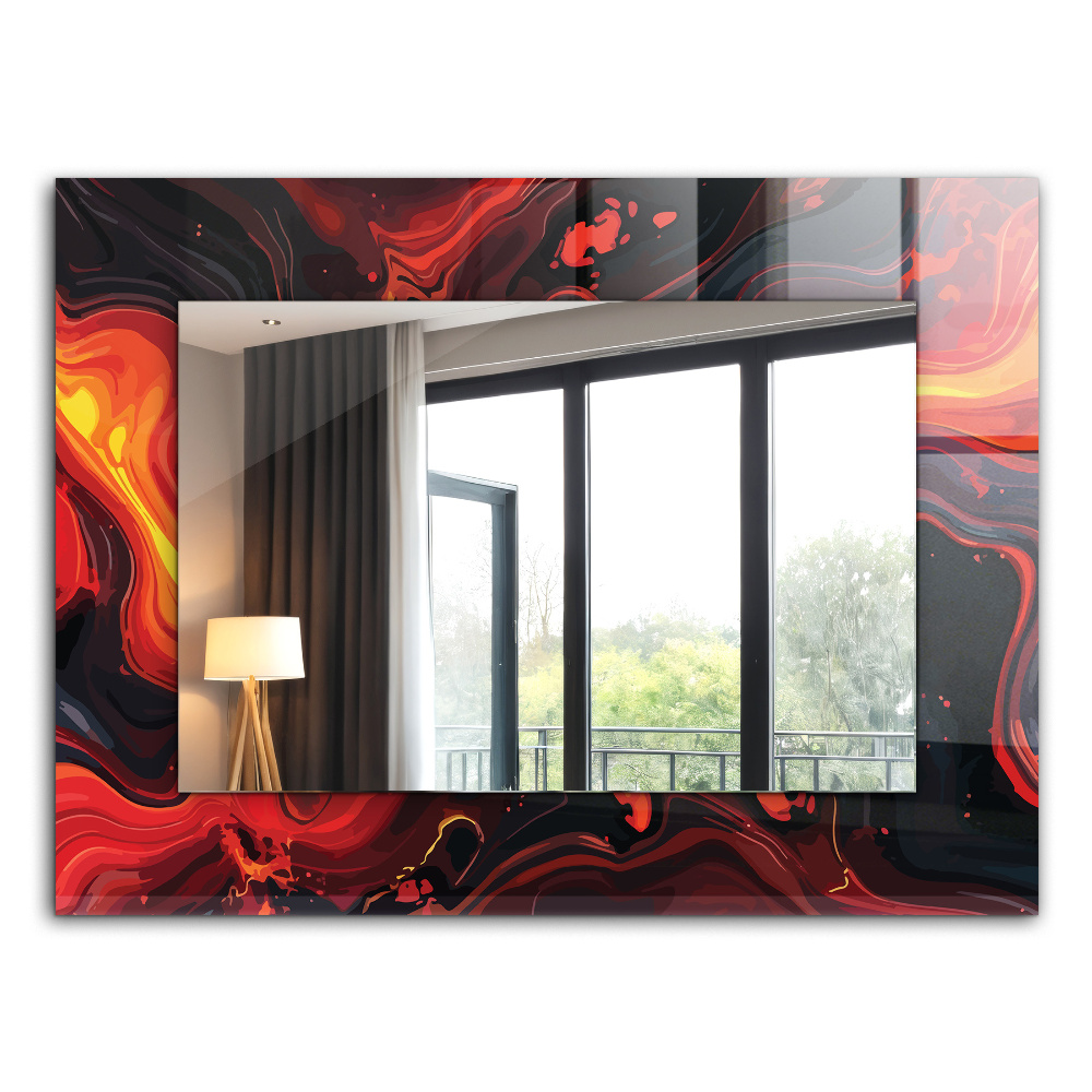 Wall mirror decor Astrata coloured lava