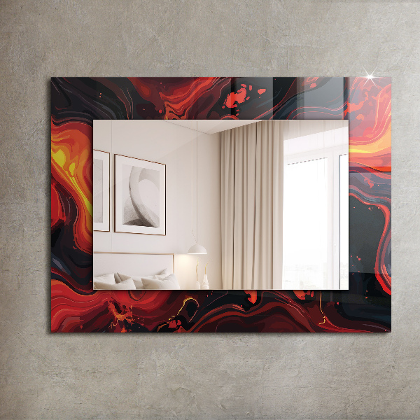 Wall mirror decor Astrata coloured lava