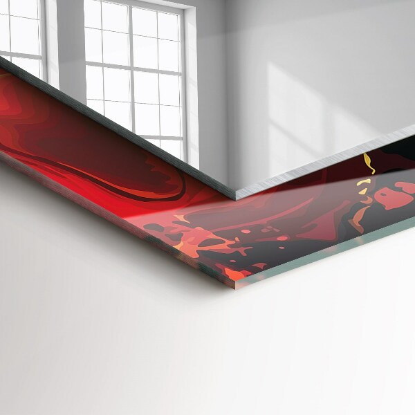 Wall mirror decor Astrata coloured lava