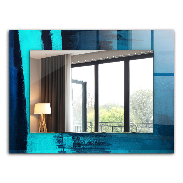 Printed mirror Astrata blue art