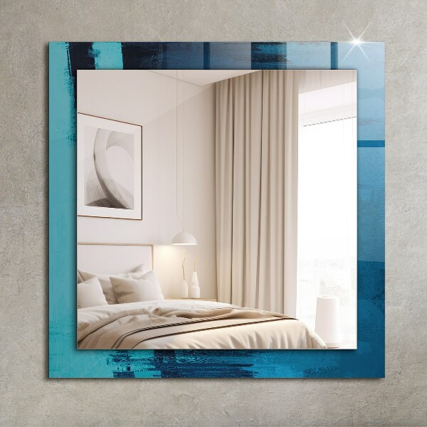 Printed mirror Astrata blue art