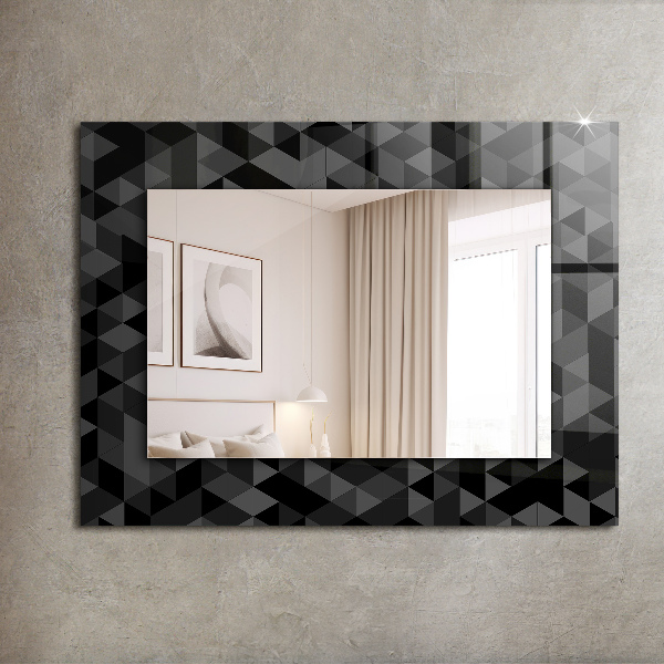 Wall mirror design Triangular dwarfs and crickets