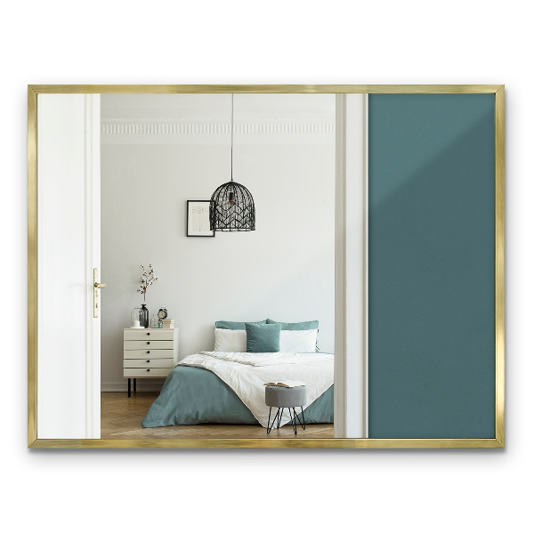 Rectangular mirror with gold frame 32x24 in
