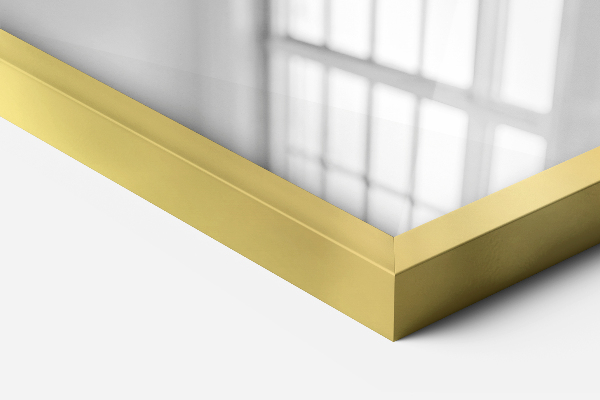 Rectangular mirror with gold frame 32x24 in