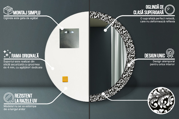 Round decorative mirror Ornament