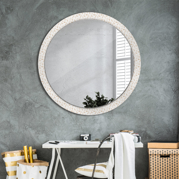 Round decorative mirror Feathers