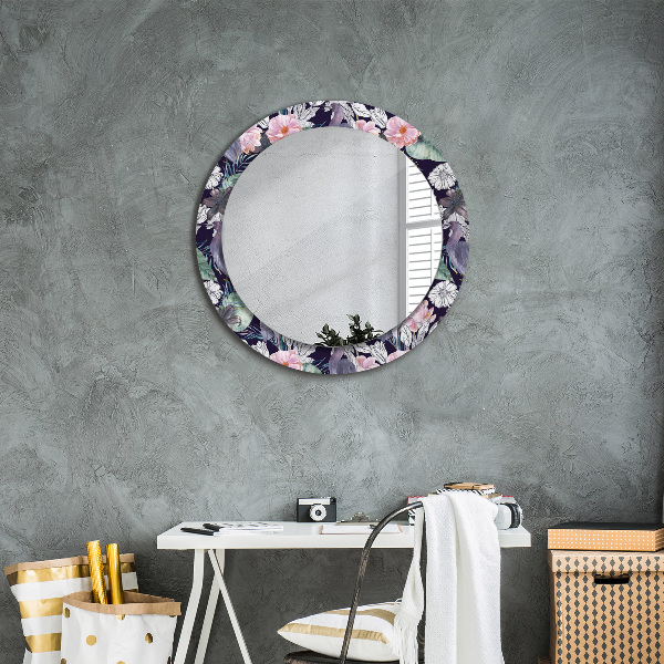 Round decorative mirror Caps birds