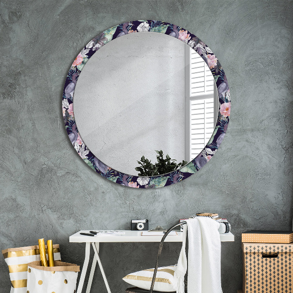 Round decorative mirror Caps birds