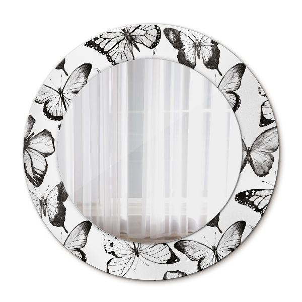 Round decorative mirror Butterfly