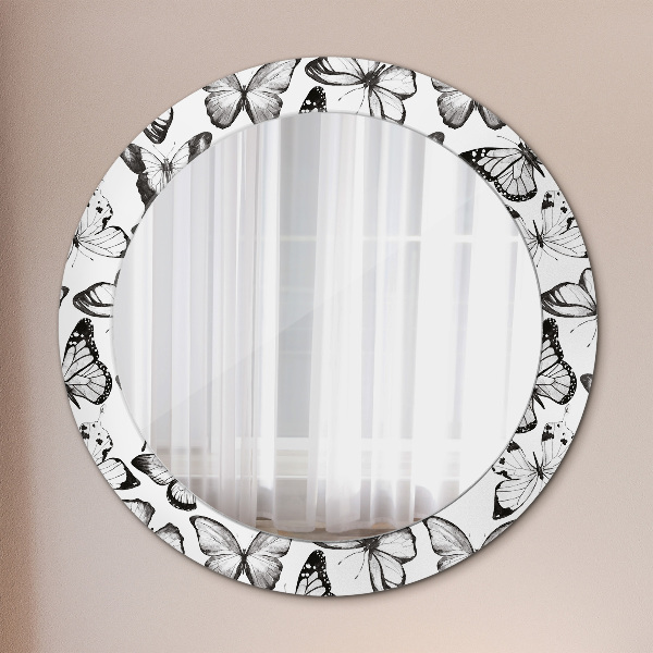 Round decorative mirror Butterfly