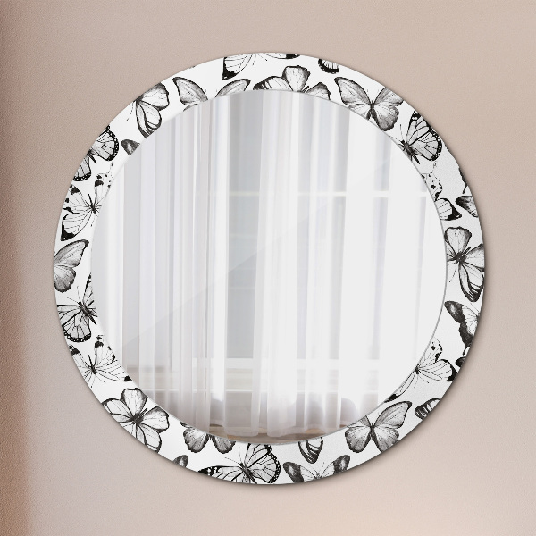 Round decorative mirror Butterfly