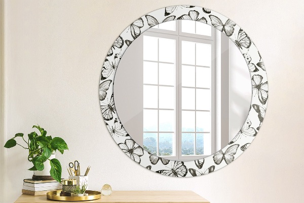 Round decorative mirror Butterfly