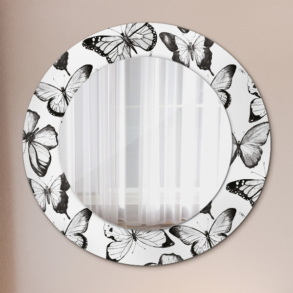 Round decorative mirror Butterfly