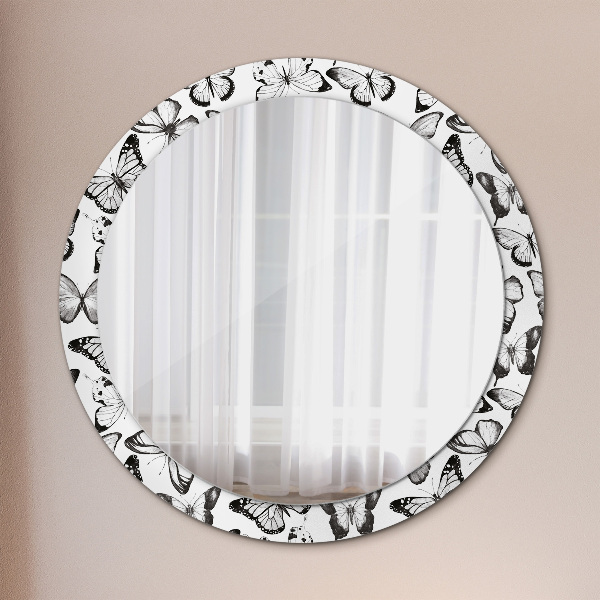 Round decorative mirror Butterfly