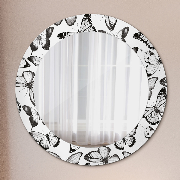 Round decorative mirror Butterfly