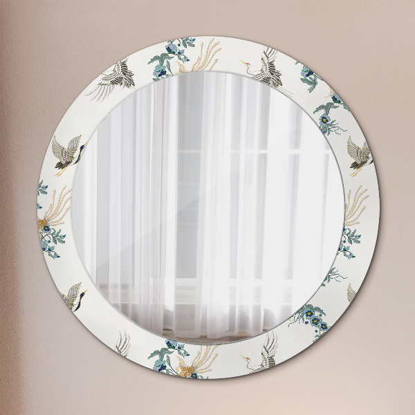 Round printed mirror Chinoseries