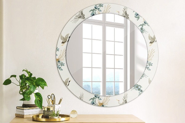 Round printed mirror Chinoseries