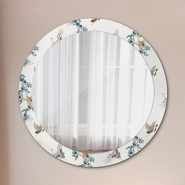 Round printed mirror Chinoseries