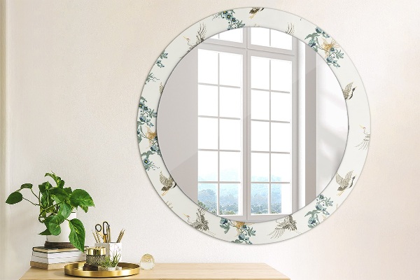 Round printed mirror Chinoseries