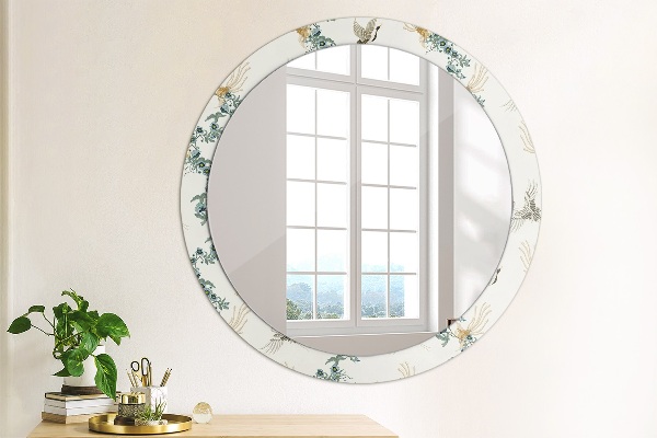 Round printed mirror Chinoseries