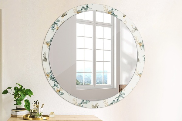 Round printed mirror Chinoseries