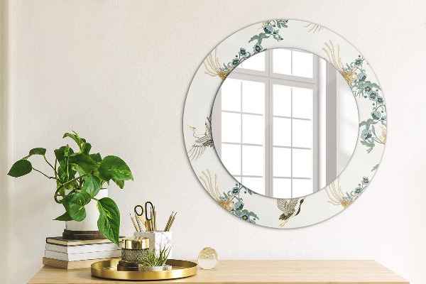 Round printed mirror Chinoseries