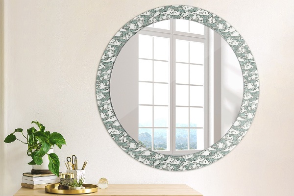 Round printed mirror Clouds