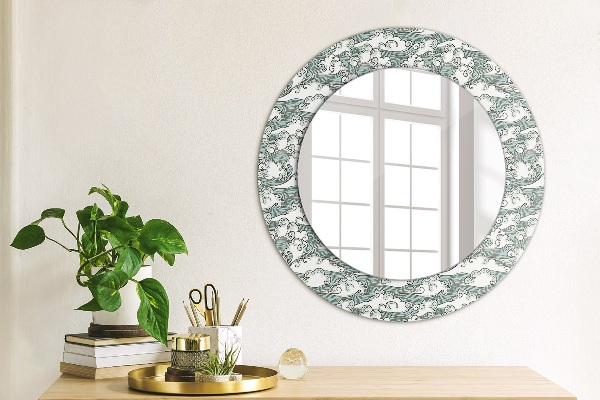 Round printed mirror Clouds