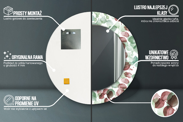 Round wall mirror decor Eucalyptus