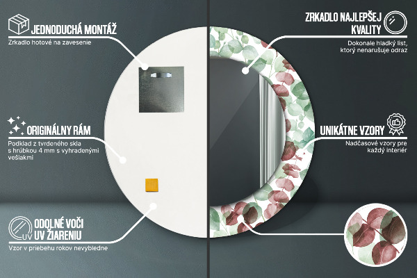 Round wall mirror decor Eucalyptus